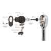 TEKTON SRH11322 3/4 Inch Drive x 22 Inch Quick-Release Ratchet