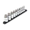 TEKTON SHB92101 1/4 in. - 3/4 in., 1/2 in. Drive Hex Bit Socket Set (10-Piece)