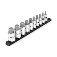 TEKTON SHB92101 1/4 in. - 3/4 in., 1/2 in. Drive Hex Bit Socket Set (10-Piece)