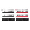 TEKTON SHD90215 1/4 in. Drive 6-Point Socket Set with Rails (5/32 in.-9/16 in., 4 mm-15 mm) (50-Piece)