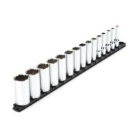 TEKTON SHD91115 3/8 in. Drive Deep 12-Point Socket Set (15-Piece)