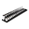 TEKTON SHD91209 3/8 in. Drive 6-Point Socket Set with Rails (1/4 in.-1 in.) (30-Piece)