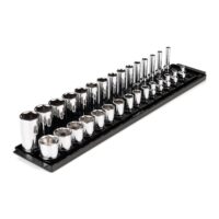 TEKTON SHD91209 3/8 in. Drive 6-Point Socket Set with Rails (1/4 in.-1 in.) (30-Piece)