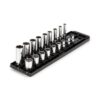 TEKTON SHD91214 3/8 in. Drive 12-Point Socket Set with Rails (5/16 in.-3/4 in.) (18-Piece)