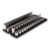 TEKTON SHD91220 3/8 in. Drive 6-Point Socket Set with Rails (1/4 in.-1 in., 6 mm-24 mm) (68-Piece)