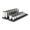 TEKTON SHD92206 1/2 in. Drive 12-Point Socket Set with Rails (3/8 in.-1-5/16 in.) (32-Piece)