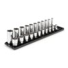 TEKTON SHD92209 1/2 in. Drive 6-Point Socket Set with Rails (3/8 in.-1 in.) (22-Piece)