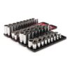 TEKTON SHD92216 1/2 in. Drive 12-Point Socket Set with Rails (3/8 in.-1-5/16 in., 10 mm-32 mm) (78-Piece)