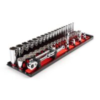 TEKTON SKT13202 3/8 in. Drive 12-Point Socket and Ratchet Set with Rails (6 mm-24 mm) (44-Piece)