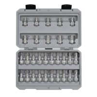 TEKTON SKT25402 1/2 Inch Drive Torx/TR Torx Bit & External Star Socket Set, 30-Piece (T20-T60, TR20-TR60, E8-E24)