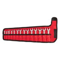 TEKTON WCB94402 6-19 mm Stubby Combination Wrench Set with Pouch (14-Piece)