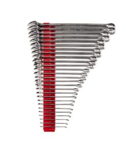 TEKTON WCB95203 6 mm to 32 mm Combination Wrench Set with Modular Slotted Organizer (27-Piece)
