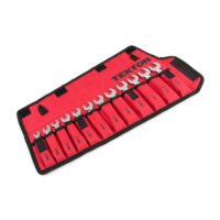 TEKTON WRN01190 8-19 mm Stubby Combination Wrench Set with Pouch (12-Piece)