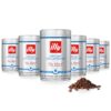 illy Whole Bean Coffee - Perfectly Roasted Whole Coffee Beans – Classico Decaf Roast - with Notes of Caramel, Toasted Bread & Chocolate - 100% Arabica Coffee - No Preservatives – 8.8 Ounce, 6 Pack - 1