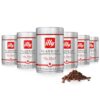 illy Whole Bean Coffee - Perfectly Roasted Whole Coffee Beans – Classico Medium Roast - with Notes of Caramel, Orange Blossom & Jasmine - 100% Arabica Coffee - No Preservatives – 8.8 Ounce, 6 Pack - 1