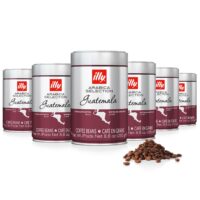 illy Whole Bean Coffee - Perfectly Roasted Whole Coffee Beans – Guatemala Dark Roast - with Notes of Chocolate – Complex & Balanced - 100% Arabica Coffee - No Preservatives – 8.8 Ounce, 6 Pack - 1