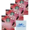 Starbucks Peppermint Mocha Coffee K Cups Bundle with Stone Cove Fridge Magnet - 22 K Cups Per Box - Seasonal Holiday Starbucks Coffee (88 Count) - 1