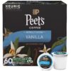 Peet's Coffee, Vanilla - Flavored Coffee - 60 K-Cup Pods for Keurig Brewers (6 boxes of 10 pods), Light Roast - 1
