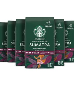 Starbucks Sumatra Dark Roast Ground Coffee, 18 Ounce (Pack of 6) - 1