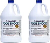 Champion Pool Shock - Ready to Use Liquid Chlorine - Commercial Grade 12.5% Concentrated Strength - 2 Pack