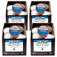 Fresh Roasted Coffee, 100% Colombian Water Processed Decaf, Kosher, K-Cup Compatible, 72 Pods
