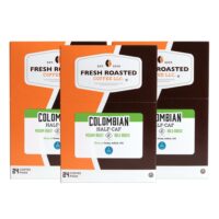 Fresh Roasted Coffee,100% Water-Processed Half-Caf Colombian, Kosher, K-Cup Compatible, 72 Pods