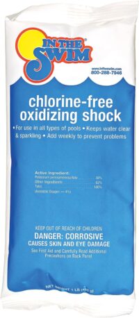 In The Swim Chlorine-Free Pool Shock – Quick Dissolving, Fast-Acting, Shock-Oxidizer for Swimming Pools and Spas - 12 x 1 Pound Bags