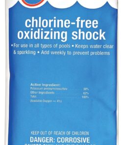In The Swim Chlorine-Free Pool Shock – Quick Dissolving, Fast-Acting, Shock-Oxidizer for Swimming Pools and Spas - 12 x 1 Pound Bags