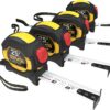 LEXIVON [4-Pack] 25Ft 7.5m AutoLock Tape Measure 1-Inch Wide Blade with Nylon Coating