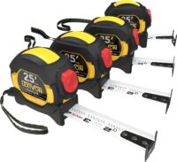 LEXIVON [4-Pack] 25Ft 7.5m AutoLock Tape Measure 1-Inch Wide Blade with Nylon Coating