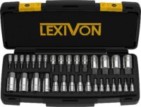 LEXIVON Master HEX Bit Socket Set, Premium S2 Alloy Steel Complete 32-Piece, SAE and Metric Set | Enhanced Storage Case (LX-144)