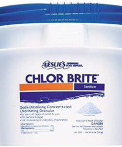 Leslie's Chlor Brite Pool Shock for Swimming Pools, Spas, and Hot Tubs - Granular Stabilized Sodium Dichlor Sanitizer - 8 Pound
