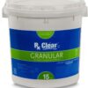 Rx Clear Stabilized Granular Chlorine, One 15-Pound Bucket, Use As Bactericide, Algaecide, and Disinfectant in Swimming Pools and Spas