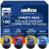 Lavazza Blue Capsules Coffee Pods, Best Value Variety Pack - Top Class, Gold Collection, Decaf Dek and Caffe Crema, 25 Each, 100-Count