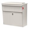 Mail Boss 7173 Townhouse Locking Wall-Mount Mailbox with High Security Reinforced Patented Locking System, Cream White