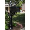 Architectural Mailboxes SC000BAM Stratford Black, Medium, Plastic, All-In-One Mailbox and Post Combo