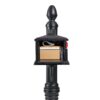 Architectural Mailboxes SC000BAM Stratford Black, Medium, Plastic, All-In-One Mailbox and Post Combo