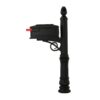 Architectural Mailboxes SC000BAM Stratford Black, Medium, Plastic, All-In-One Mailbox and Post Combo