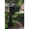 Architectural Mailboxes SC000BAM Stratford Black, Medium, Plastic, All-In-One Mailbox and Post Combo