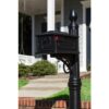 Architectural Mailboxes SC000BAM Stratford Black, Medium, Plastic, All-In-One Mailbox and Post Combo