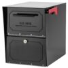 Architectural Mailboxes 6200B-10 Oasis Classic Black, Extra Large, Steel, Locking, Post Mount Parcel Mailbox with High Security Reinforced Lock