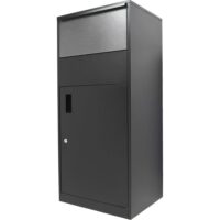 BARSKA CB13706 MPCB-200 Black Ground Mount Locking Parcel and Mailbox