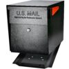 Mail Boss 7106 Locking Post Mount Mailbox with High Security Reinforced Patented Locking System, Black
