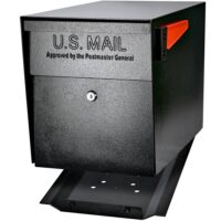 Mail Boss 7106 Locking Post Mount Mailbox with High Security Reinforced Patented Locking System, Black