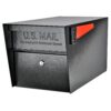 Mail Boss 7506BB Mail Manager Locking Post-Mount Mailbox with High Security Reinforced Patented Locking System, Black