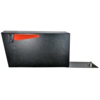 Mail Boss 7526 Mail Manager Street Safe Black Post-Mount Mailbox with High Security Reinforced Rear Locking System