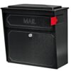 Mail Boss 7172 Townhouse Locking Wall-Mount Mailbox with High Security Reinforced Patented Locking System, Black