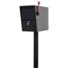 LSLM-2000-PST LetterSentry Black Post Mount Locking Mail and Small Parcel Box