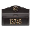 Whitehall 11246 Colonial Wall Mailbox Package #1 (Mailbox, Plaque and Monogram)