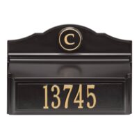 Whitehall 11246 Colonial Wall Mailbox Package #1 (Mailbox, Plaque and Monogram)